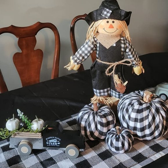 Pumpkin Farmhouse Decor Set Country Cottage Table Decorations Thanksgiving Fall - Picture 2 of 3